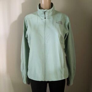The North Face mint green jacket, women's medium